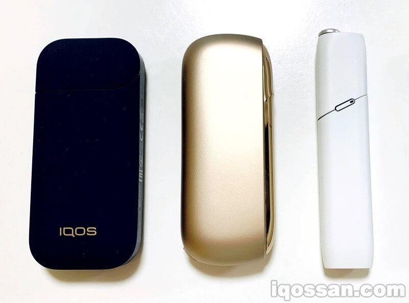 从左至右依次为“IQOS 2.4 Plus”、“IQOS 3”、“IQOS 3 Multi”的图片
