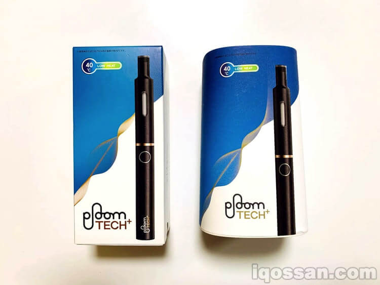 左侧为新款Ploom TECH Plus的包装盒。右侧为发售当初