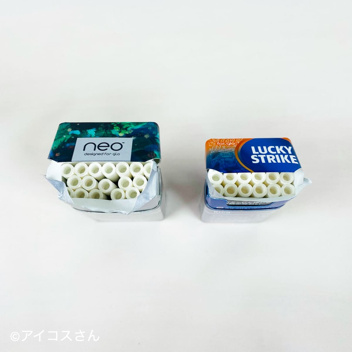 从内容量来看，支数确实不同。“Lucky Strike”比“Neo”少一层。