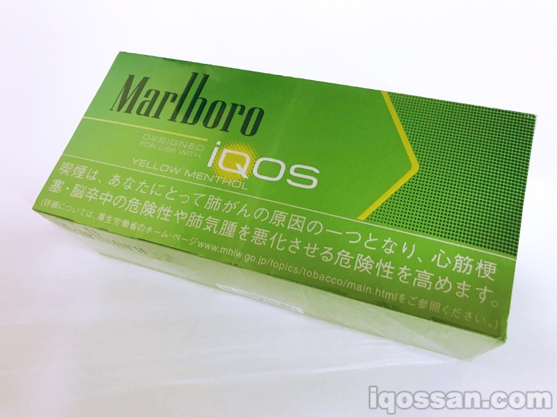 IQOS新口味“Yellow Menthol”的条装盒