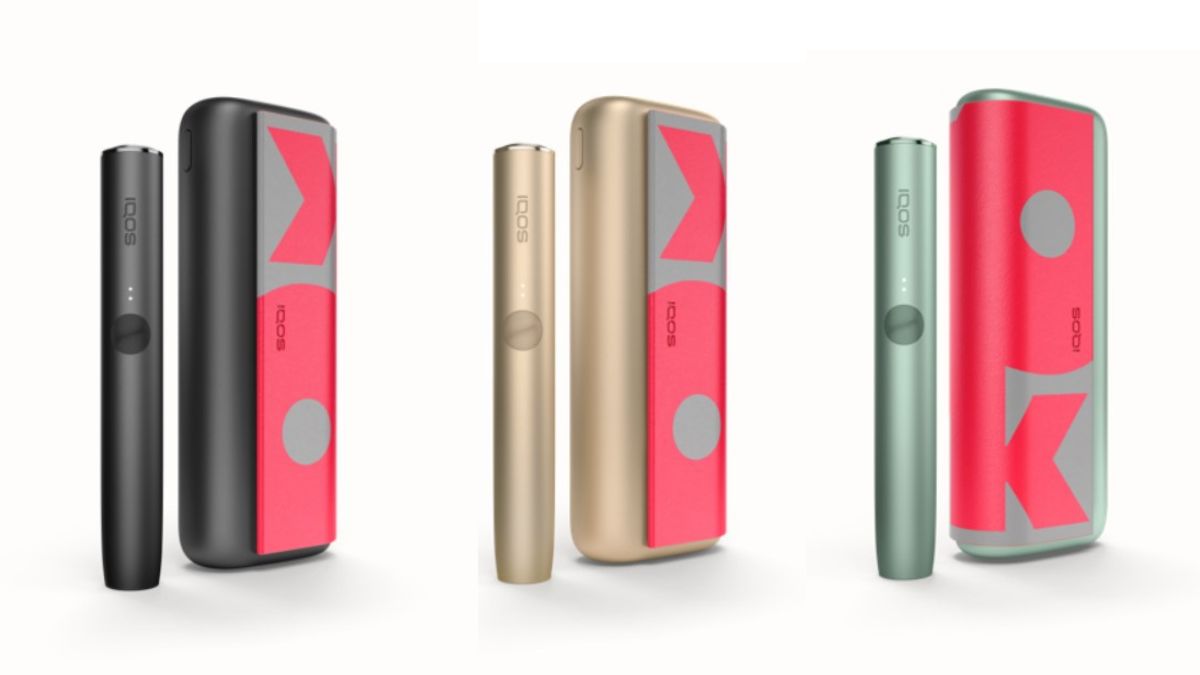 IQOS ILUMA Prime各色与Wrap Cover·珊瑚色的组合