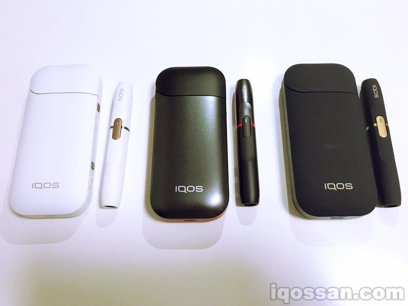 从左至右:白色、Motor Edition、藏青色IQOS
