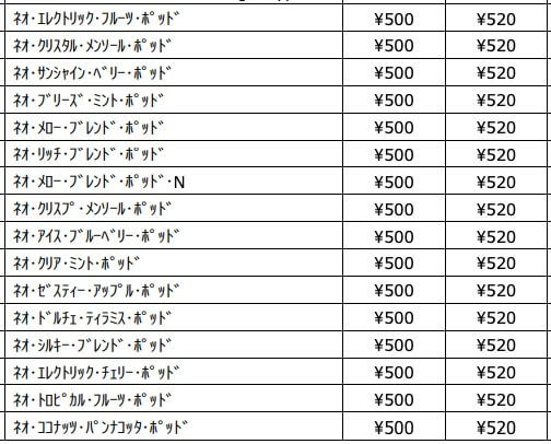 neo·Pod自2020年10月起的价格一览