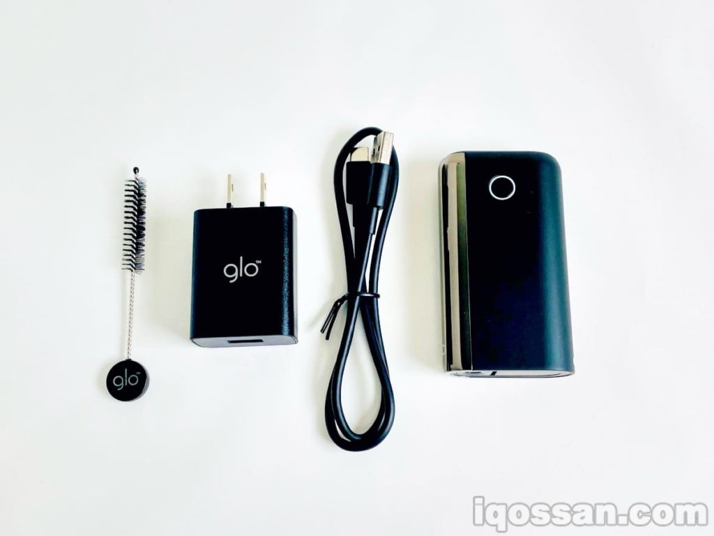 “glo hyper plus”套装的内容物。