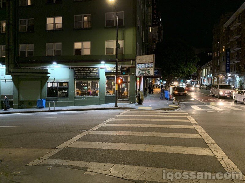 夜晚的市中心。也有相当可怕的地方。