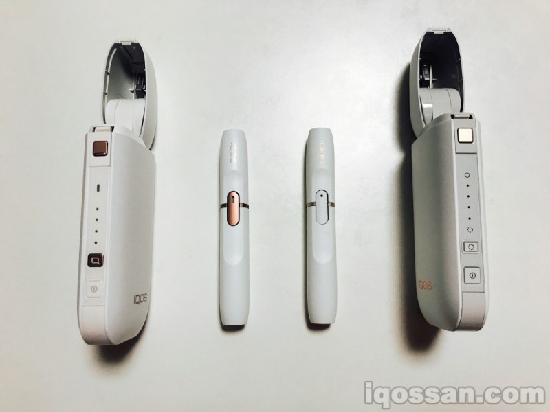 左侧为新型IQOS,右侧为旧型IQOS