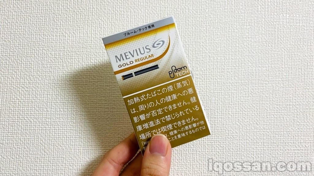 Mevius金色常规的图片。这是Ploom TECH专用的较浓加热式烟草。