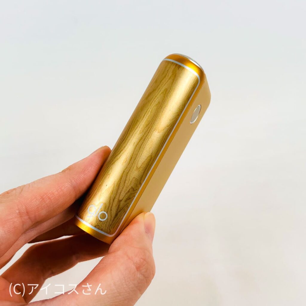从侧面看glo hyper+ Authentic Gold