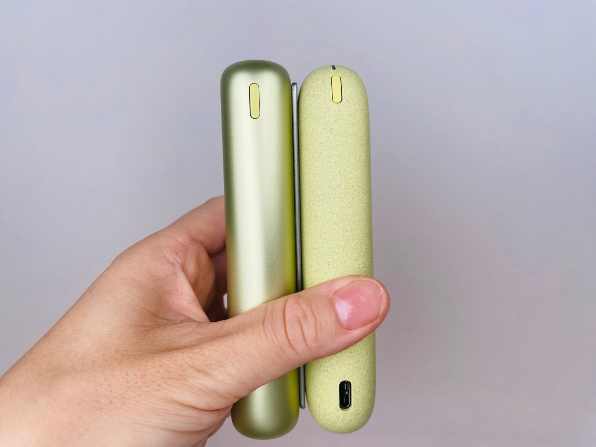IQOS ILUMA Bright 与 IQOS ILUMA Prime Bright 按钮侧面的对比
