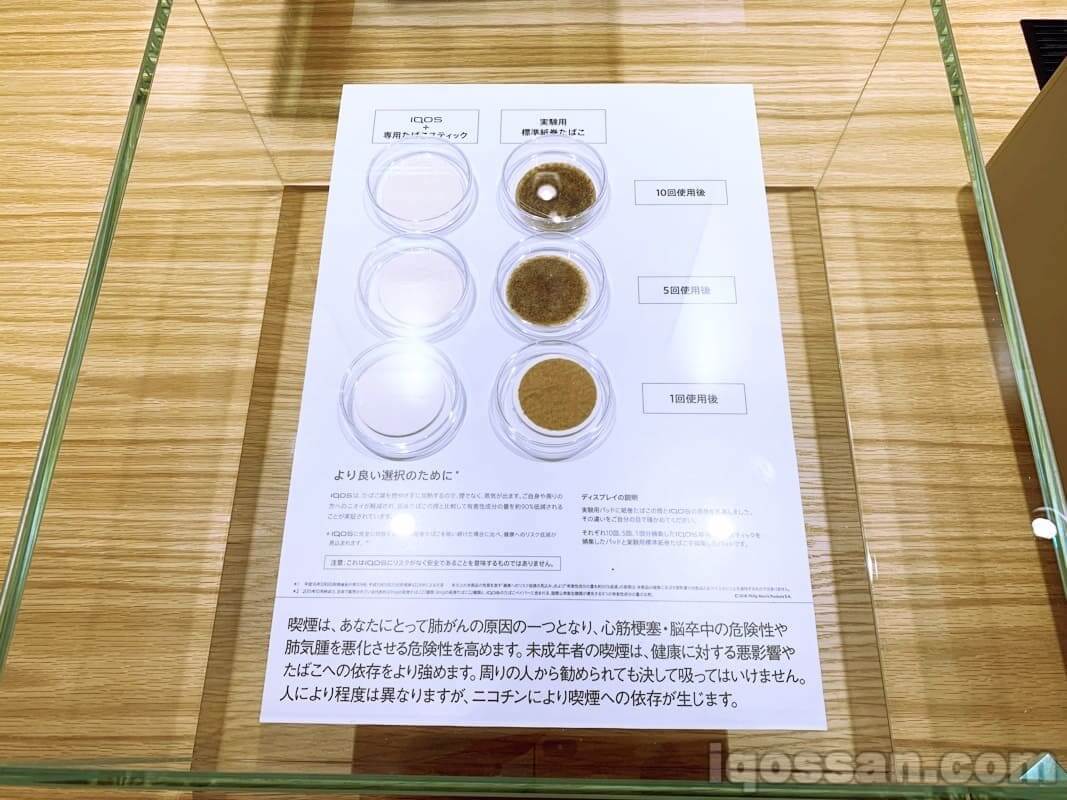 持续使用后滤嘴污渍的差异
