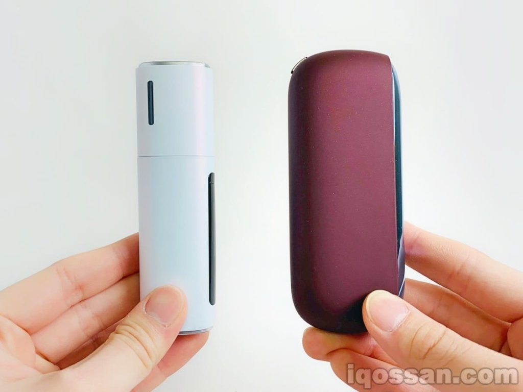 左边是lil HYBRID，右边是IQOS 3 DUO。当然IQOS没有搭载显示屏等。lil HYBRID可以说是下一代加热式烟草。