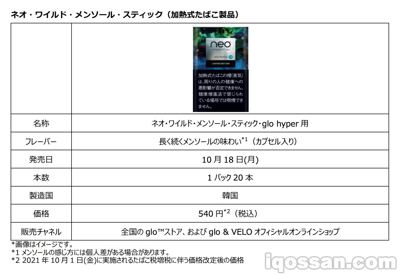 glo hyper的Neo Wild Menthol Stick