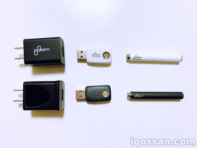 上方为白色Ploom TECH本体的内容物。下方为黑色Ploom TECH本体的内容物。