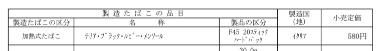 TEREA Black Ruby Menthol获批