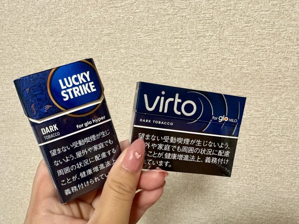 对比VIRTO Dark Tobacco与Lucky Strike Dark Tobacco