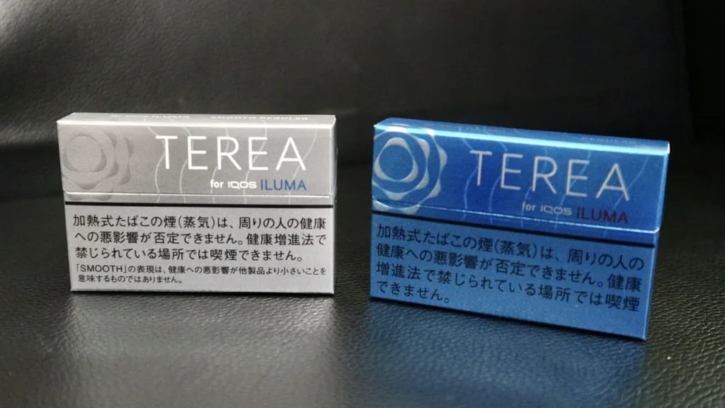 左侧为「TEREA Smooth Regular」,右侧为「TEREA Regular」的包装