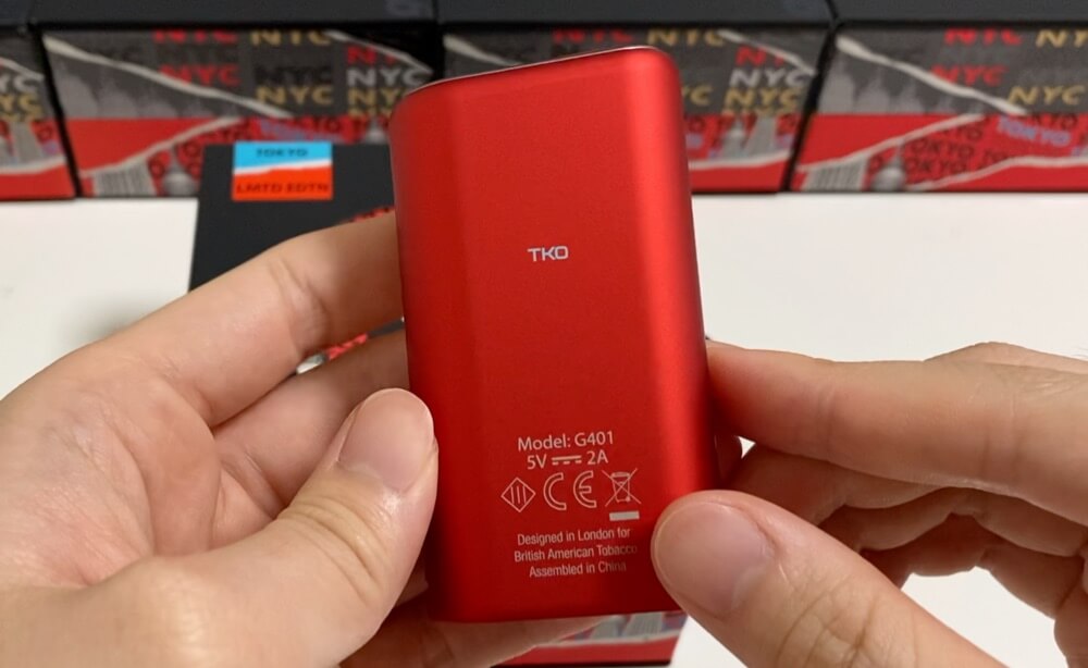 glo hyper东京款背面。刻印有“TKO”字样。