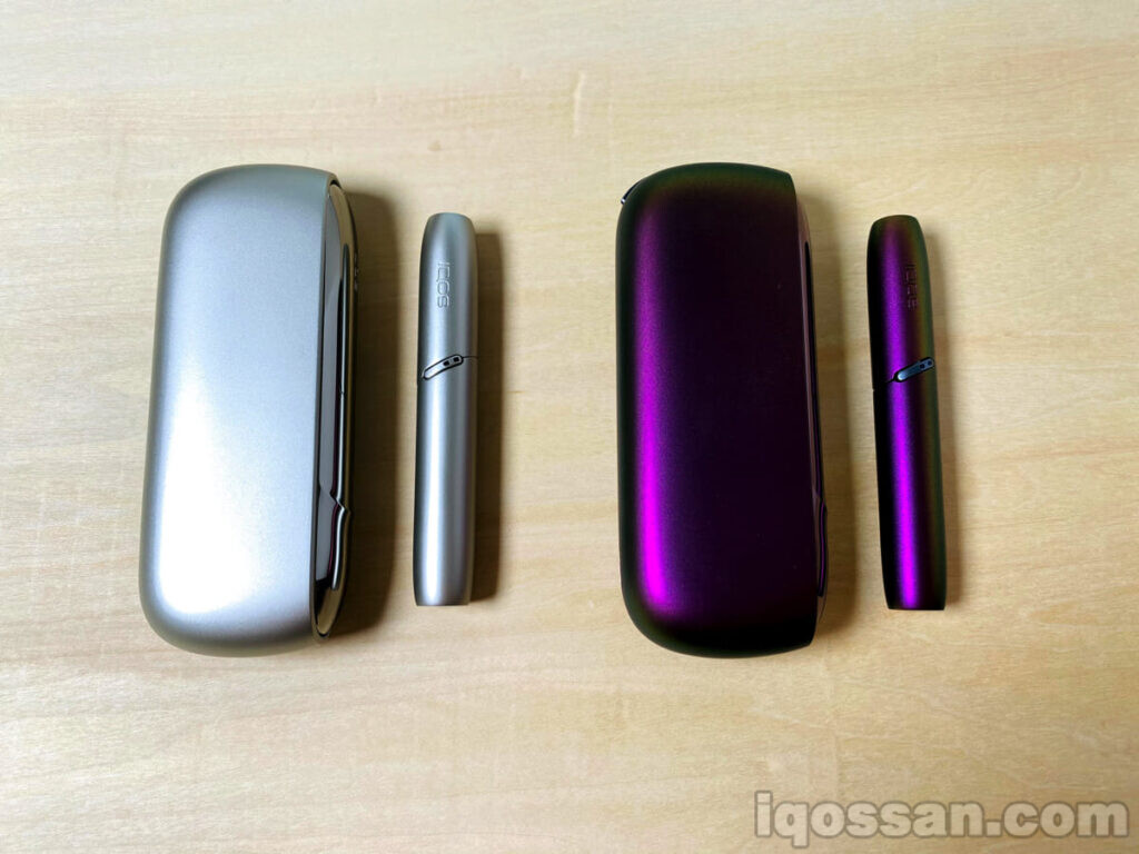 图片左侧为「IQOS Moon Silver」,图片右侧为「IQOS Prism」