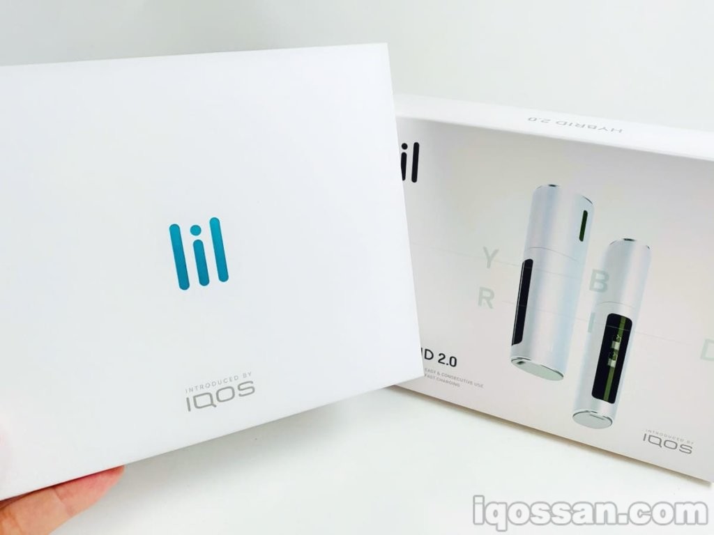 将盒子横向滑动，内部包装出现，同时也有“lil”标识和“INTRODUCED BY IQOS”的记载。