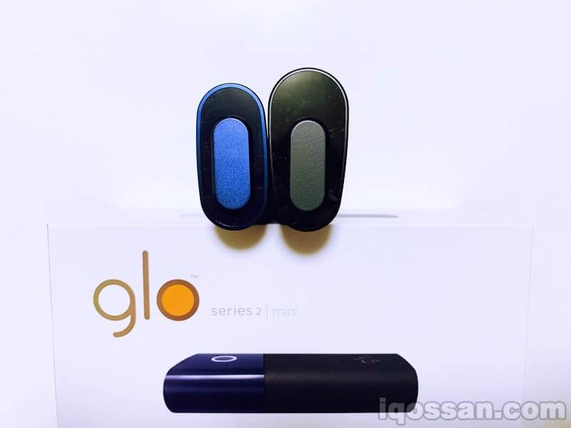 左侧为glo mini蓝色,右侧为glo系列2