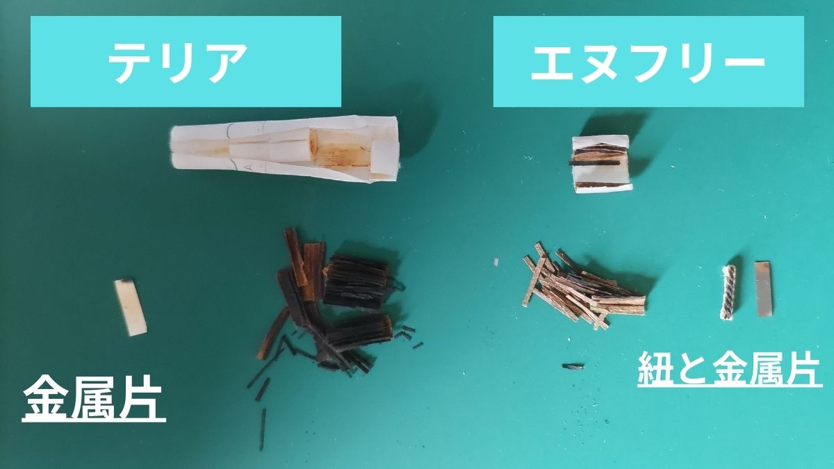 比较TEREA和N Freetia的烟叶含量